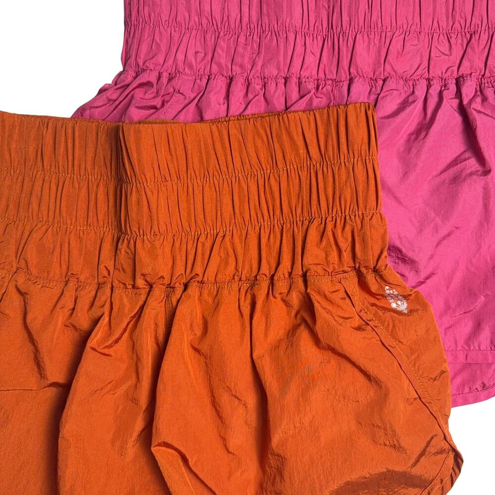 Free People Movement Way Home Shorts Bundle Small Orange Magenta - Picture 2 of 13